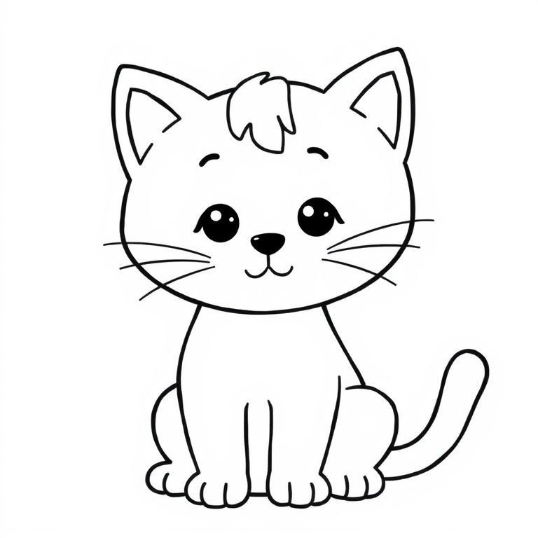 고양이 색칠 도안 2